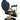 William Classic Style Black & Gold Studded Barber Salon Furniture Chair Luxury Salon Furniture For Professional Beauty Spaces Aura Salon Furniture