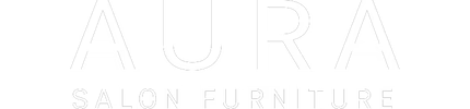 Aura Salon Furniture Logo In White