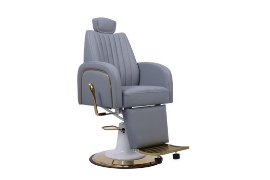 Aura Darcy Beauty Salon Furniture Chair - Grey with Gold Syling