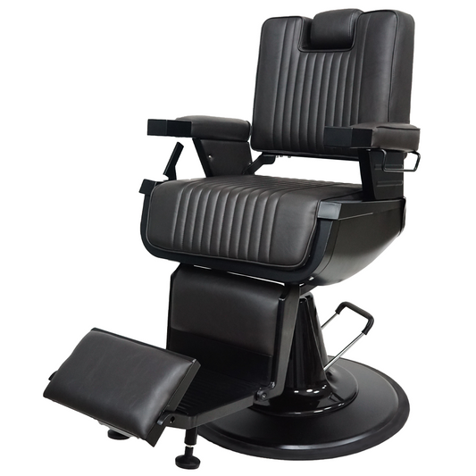 George Mens Barber / Lash & Brow Chair with Towel Holder & Clipper Hook