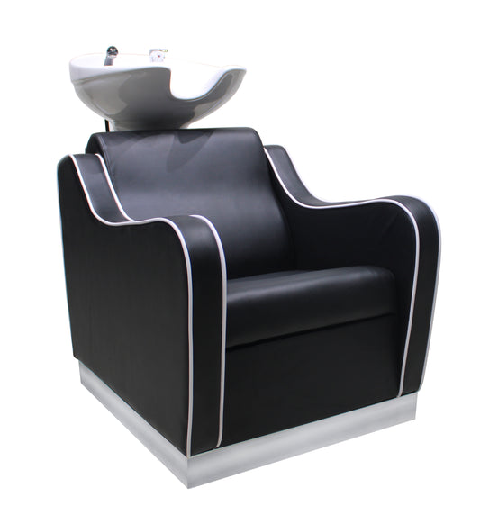 Anna Sleek Black or Grey Vinyl Hairdressing / Barber Shop Wash Station