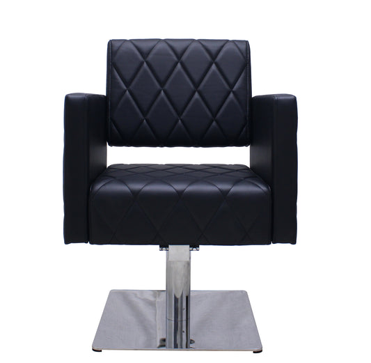 Kylie Luxury Square Base Hairdressing Salon Furniture Chair - Black