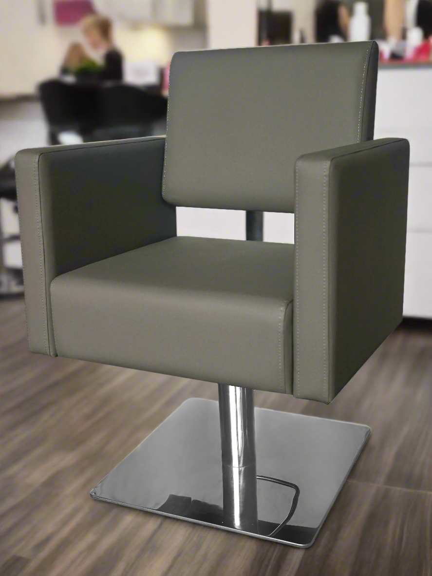 Video Of Archie Square Base Hairdressing Styling Chair Grey